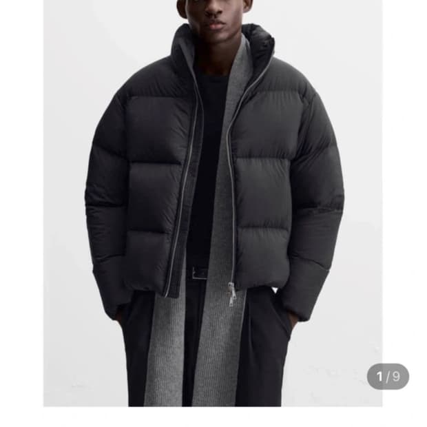 자라 덕다운 패딩 L
