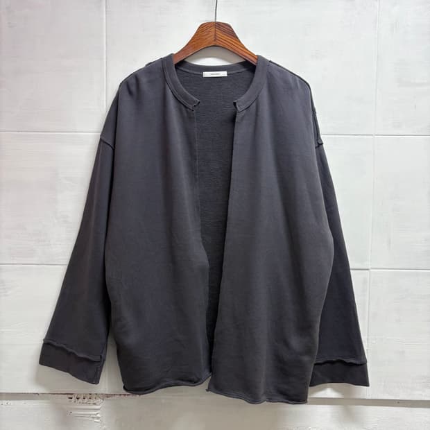 Journal Standard 저널 스탠다드 컷오프 기모 코튼 차콜가디건