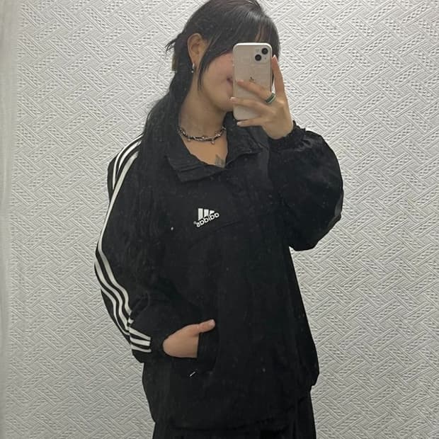 아디다스 올드스쿨 삼선 바람막이 자켓 XL C06479