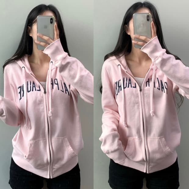 폴로 스펠아웃 후드집업