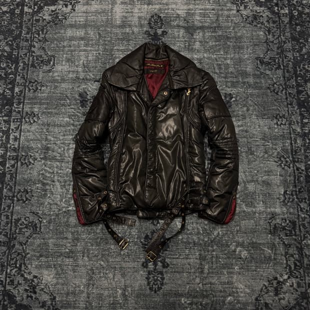 Lagust 00s archive pig skin biker down j