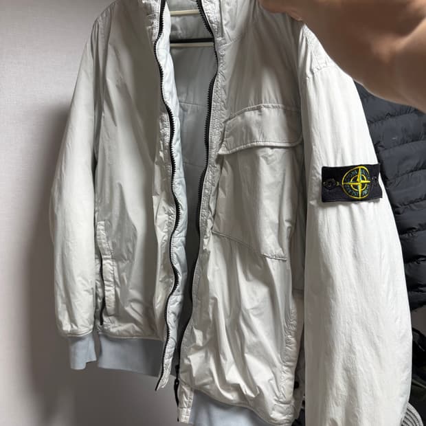 스톤아일랜드 크링클랩스 후드 자켓 M