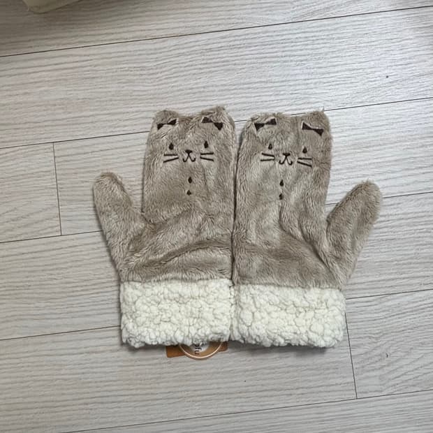 일본 빈티지 모리걸 하구미 고양이 장갑