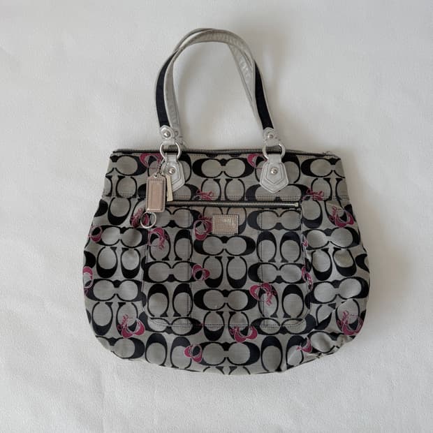 코치(Coach) 모노그램 토트백(내부 로고 갈라짐)