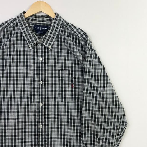 Xxl 폴로 체크 빅셔츠