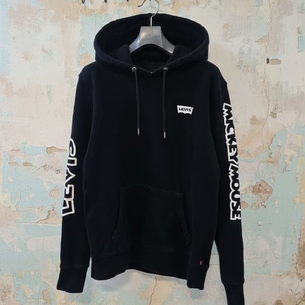 리바이스 x 미키마우스 후드티 블랙 M