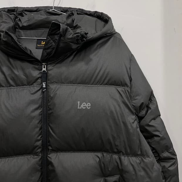 Lee 캐쥬얼라인 스몰로고 덕다운 후드 푸퍼 패딩