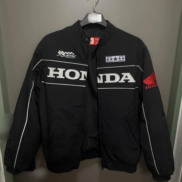 혼다 Piping Motorcycle Blouson Jacket 블랙 M