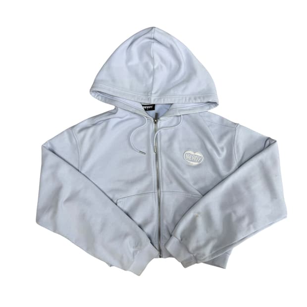 널디 크롭 후드집업