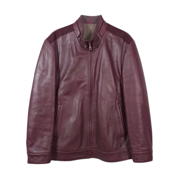 마에스트로 천연 양가죽 스탠드칼라 블루종 자켓 L