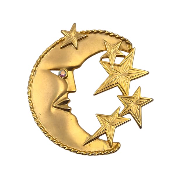 70s 미국 코스튬 브라스 밤하늘 브로치