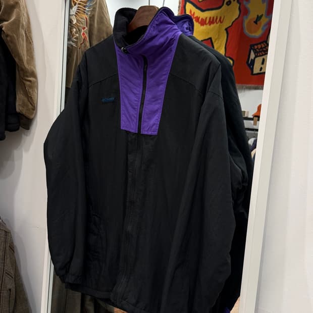 90s Columbia 컬럼비아 나일론 플리스 집업 자켓