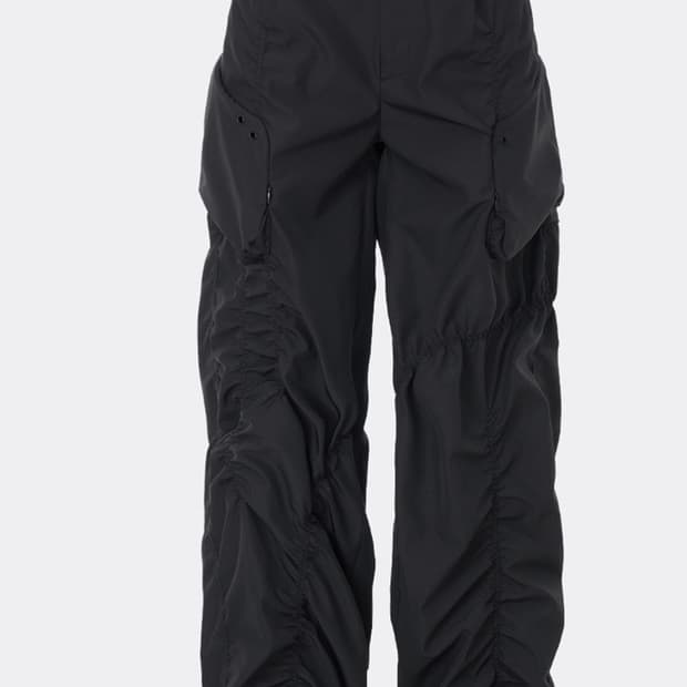 NACHE SMOCKING CONVEX PANTS BLACK