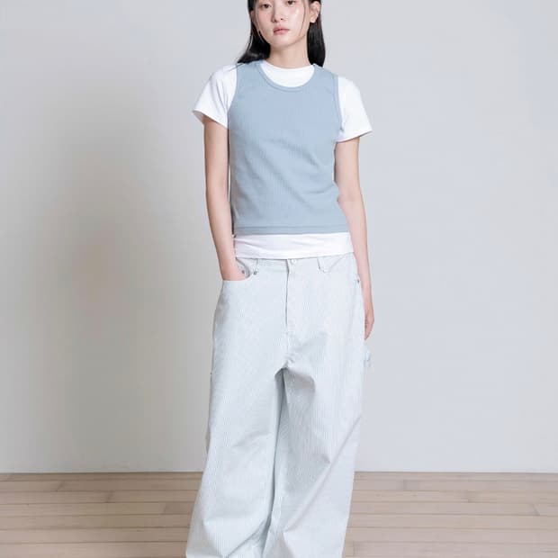 오피쉬 로고 스트라이프 워크팬츠 1