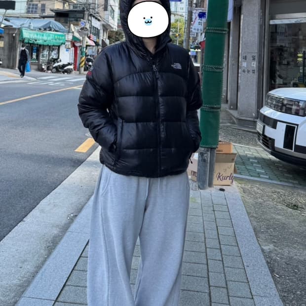 노스페이스 패딩 블랙