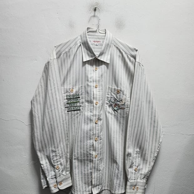 ENZORO VALENTINO 90s 자수패턴 셔츠 