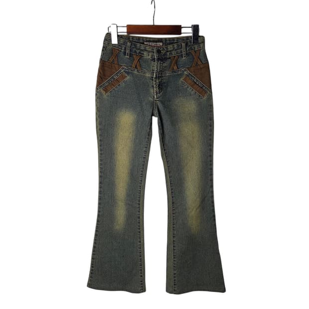 [JPN] 빈티지 y2k 부츠컷 워싱 데님팬츠