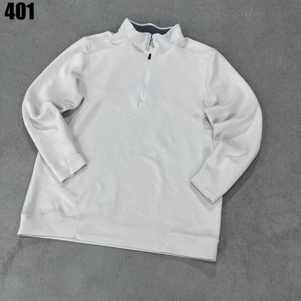 언더아머 화이트 하프집업 