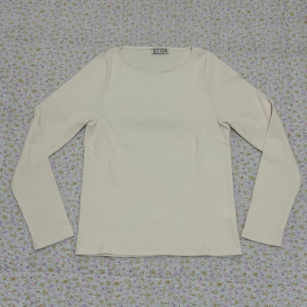 레터 Rib 티셔츠 (새상품)