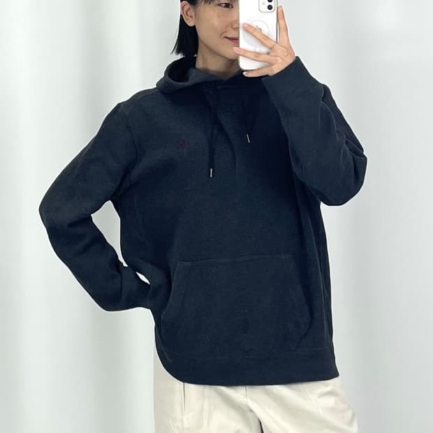  [2XL]폴로 다크그레이 후드티