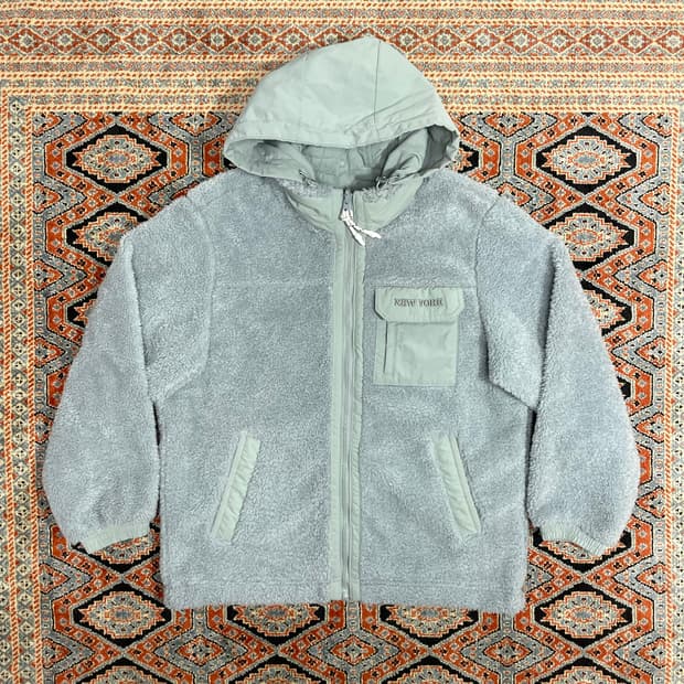 NBA 라이트블루 양면 플리스 자켓 여성S