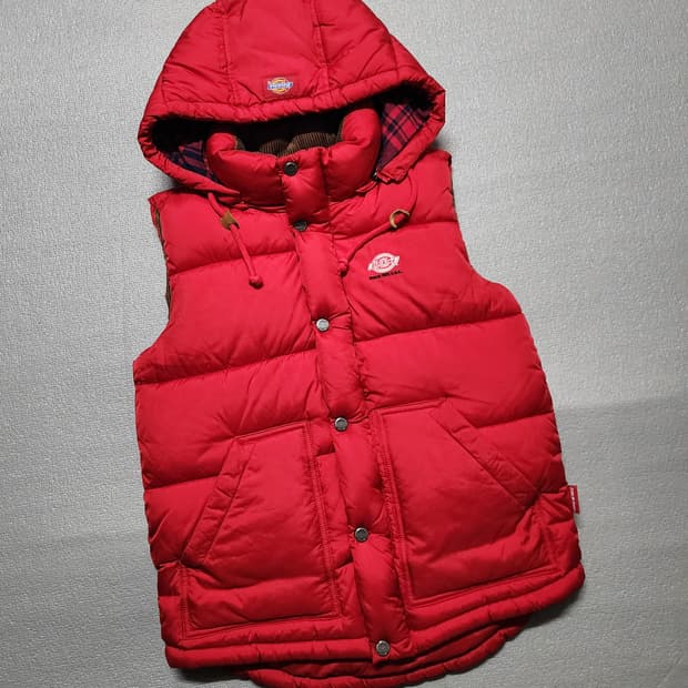 디키즈 후드 패딩 조끼