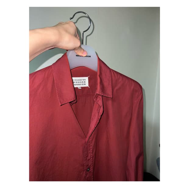 Margiela burgundy shirts 48