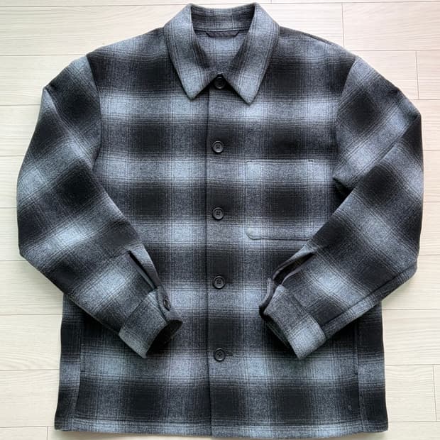  유니클로 더플 베이스 체크 셔츠 재킷 L (103) 