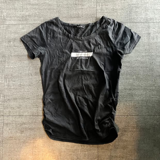 일본빈티지 Sureve 핀터깔y2k 라떼갸루 딱붙핏 사이드셔링 반팔티셔츠