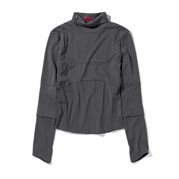 미스치프 컨투어 심 탐 그레이 mschf contour seam top