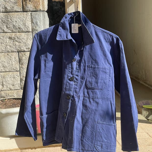 80’s Indigo Cotton French Work Jacket
