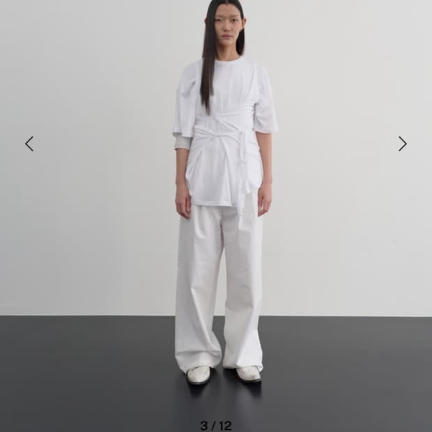 리포스 TIE WRAP SLEEVELESS T-SHIRTS (WHITE)