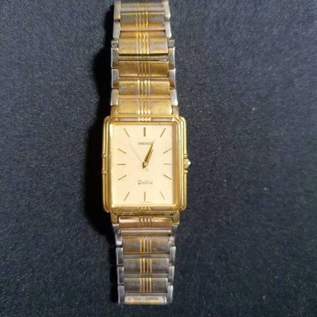 세이코(Seiko) 빈티지 금장 투톤 사각 테레비