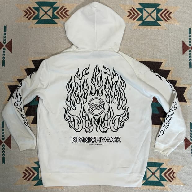 KRYCLOTHING 바이커 플레임 후드