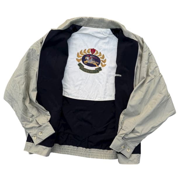 Burberry 90s 버버리 크레스트로고 블루종 자켓