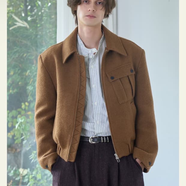 웨이비니스 크룩드 크롭 자켓 브라운 (2사이즈)