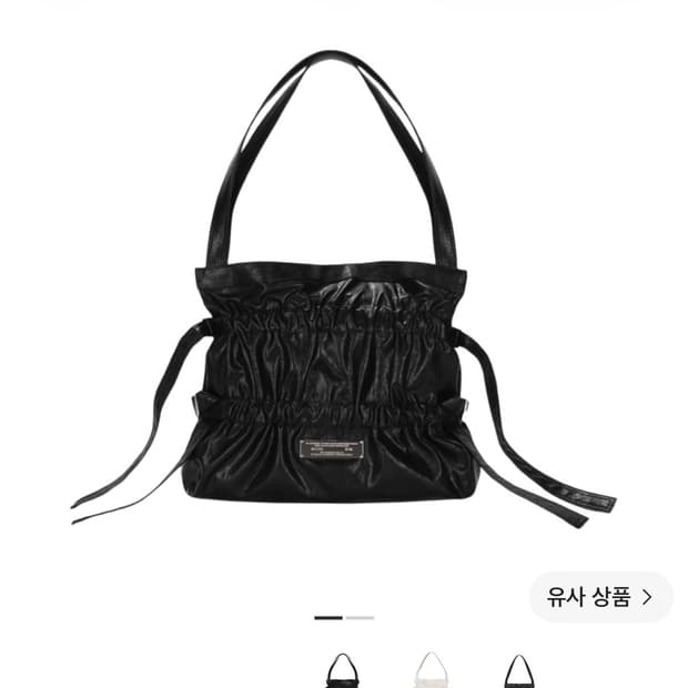 마뗑킴 포우 레더 씨쉘 백 블랙