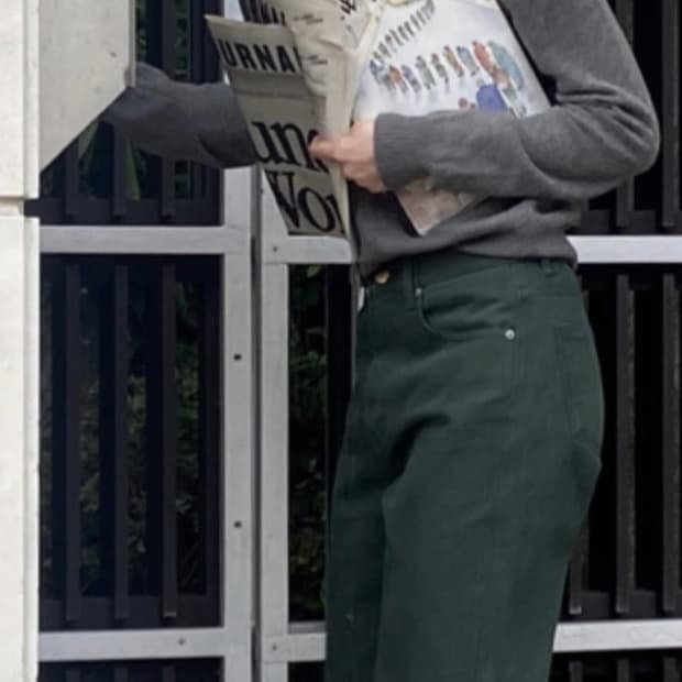 더 바넷 그린 볼리드 데님 팬츠 s