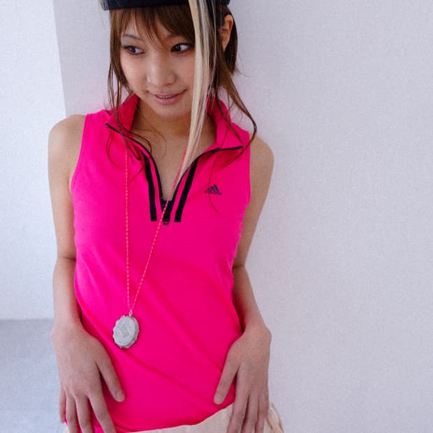 Adidas Neon Pink high-neck top