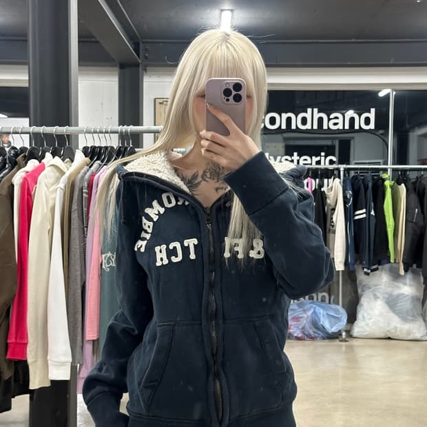 아베크롬비 네이비 후드 집업