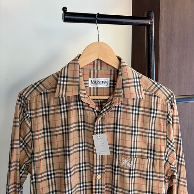 15204 - 버버리 베이지 노바체크 셔츠