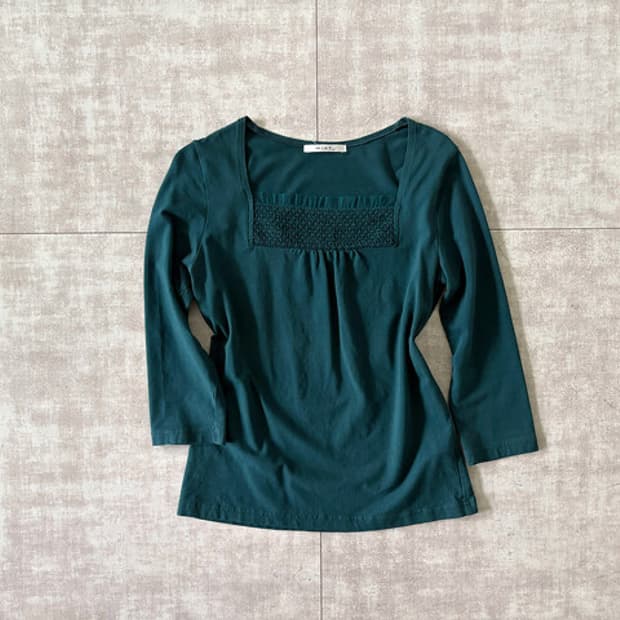 square neck smock top