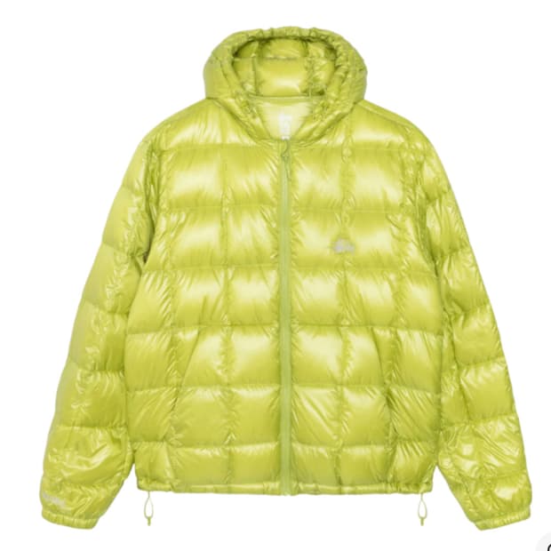 스투시 미드웨이트 후드 퍼피 라임