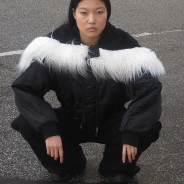 openyy 폭스 퍼 지퍼 후드 MA11 사이즈