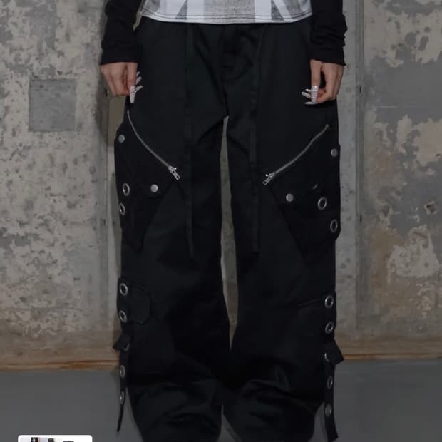 팬시클럽 다테처블 카고 스트랩팬츠 