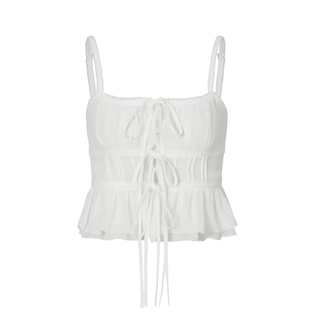 [M] 페인오어플레져 위스퍼 버튼 탑 화이트