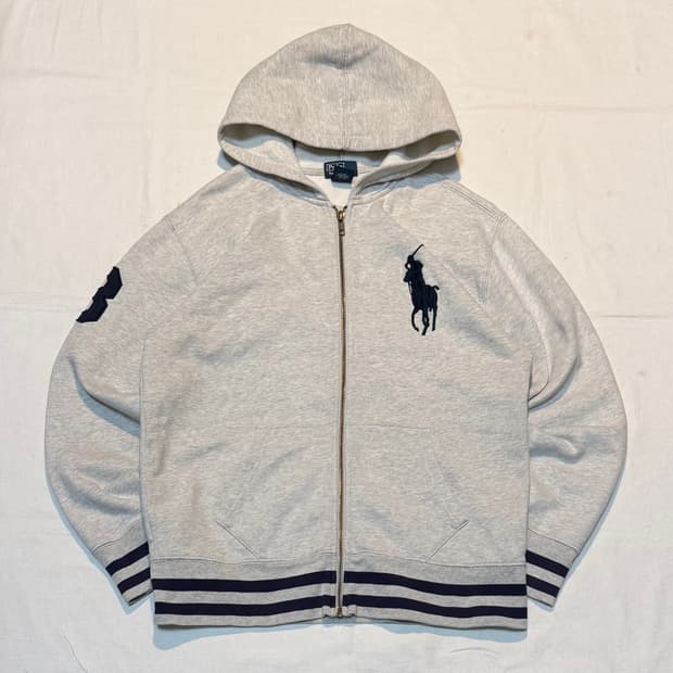 폴로 랄프로렌 빅포니 후드집업 멜란지 그레이