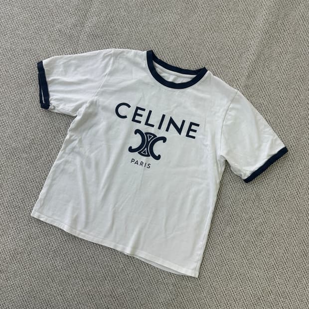 실측확인 빈티지 여성 라운드 반팔티 0416D