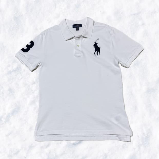 폴로 랄프로렌 빅포니 화이트 딥네이비 반팔 