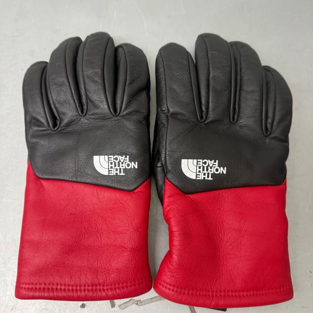 supreme the northface leather glove